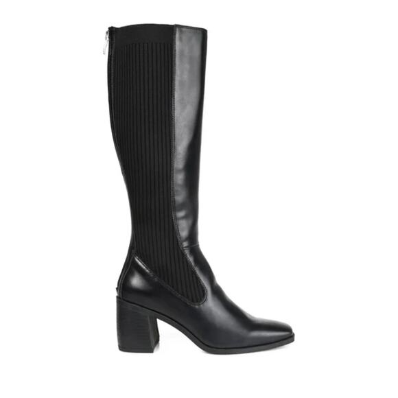 NEW Journee Collection Winny Knee High Boots Vegan Leather Black Size 12M - Picture 8 of 9